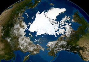 NO VOLVER A UTILIZAR BAJO NINGUN CONCEPTO. NUEVA COMPRA NECESARIA. Imagen satelital de la capa de hielo marino en el Ártico, la segunda menor desde que comenzara a ser observada por los satélites en 1979, que muestra el descenso del hielo desde el 1 de julio al 10 de septiembre. Horizontal. Cambio climático